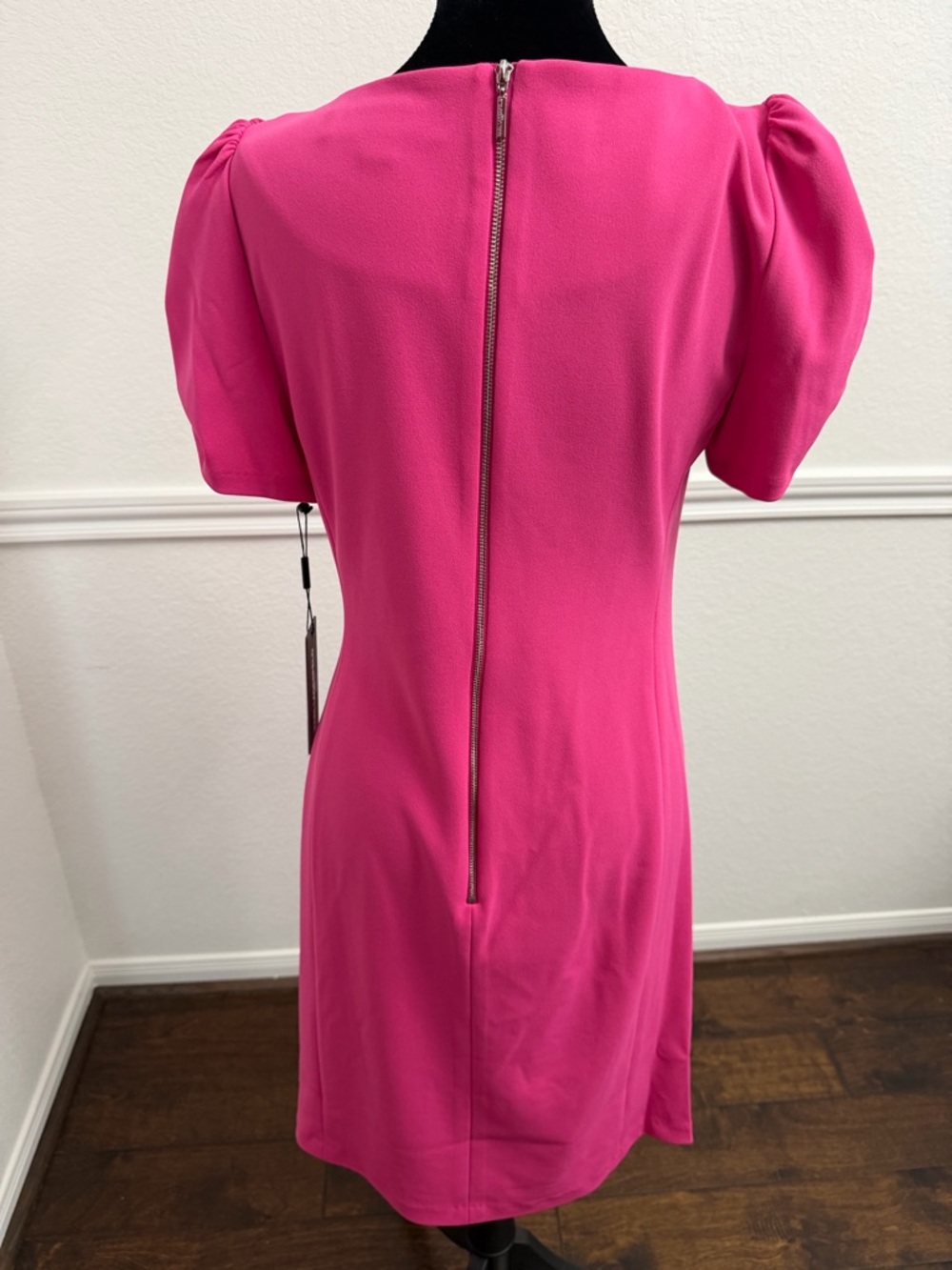 Side Ruched Scuba Crepe Sheath Dress - Picture 4 of 6